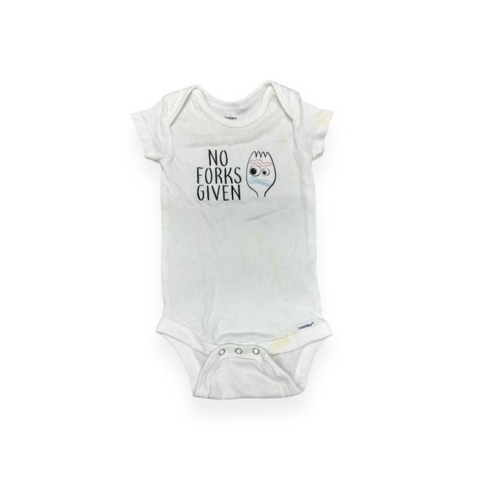 ⭐️ Toy Story 4 'No Forks Given' Forky Infant Onesie